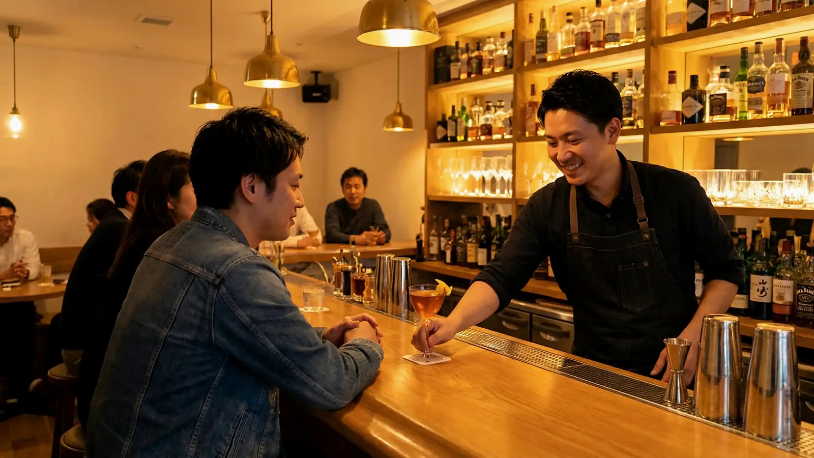 bartending school job placement — graduate bartender working at a US bar venue